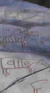 Rock Painting near River Etna in Hadeland's northern neighbor, Land